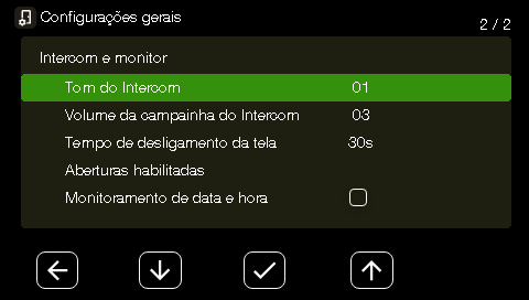 Telas de Configurações Gerais 2